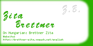 zita brettner business card